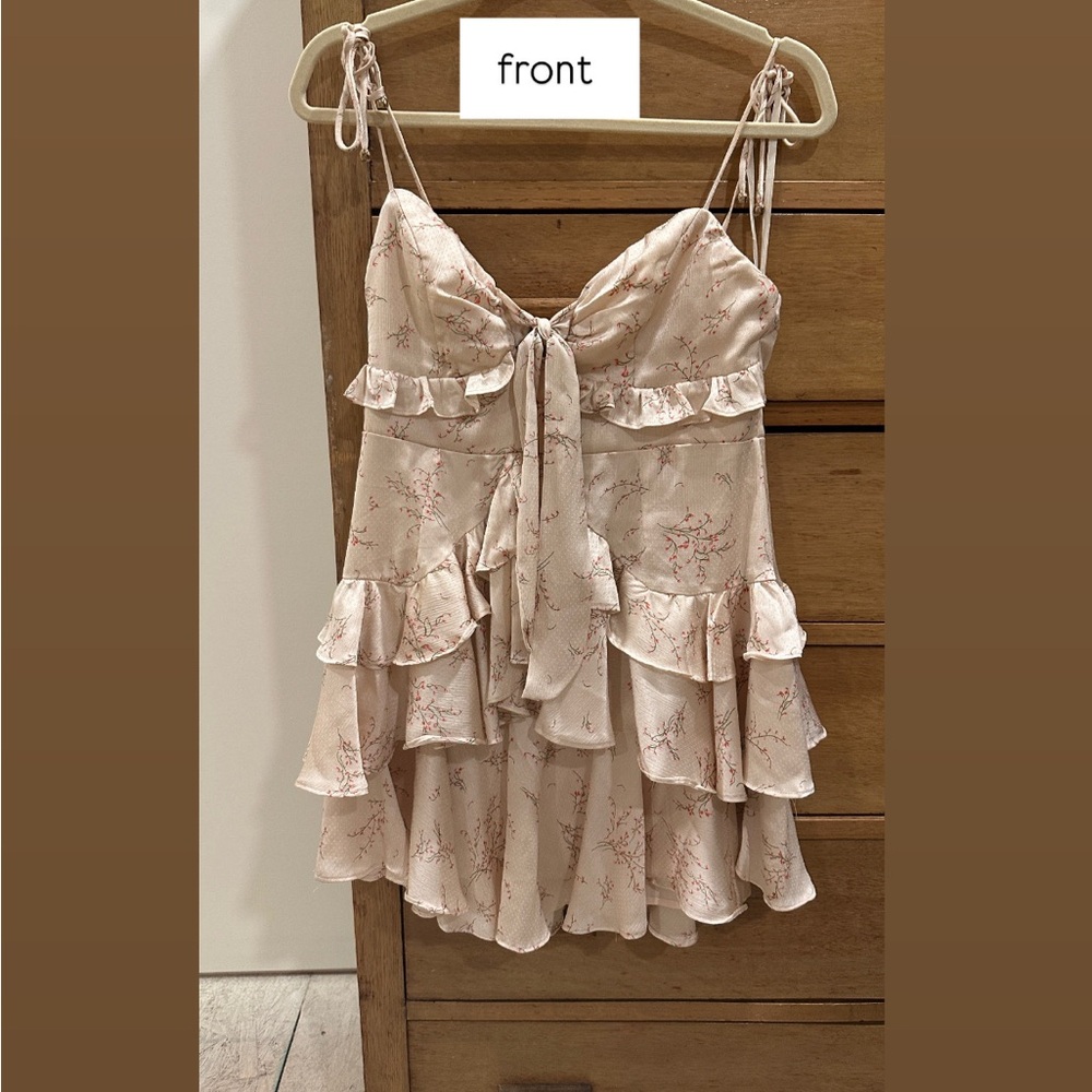 Blush Floral Ruffle Mini Dress